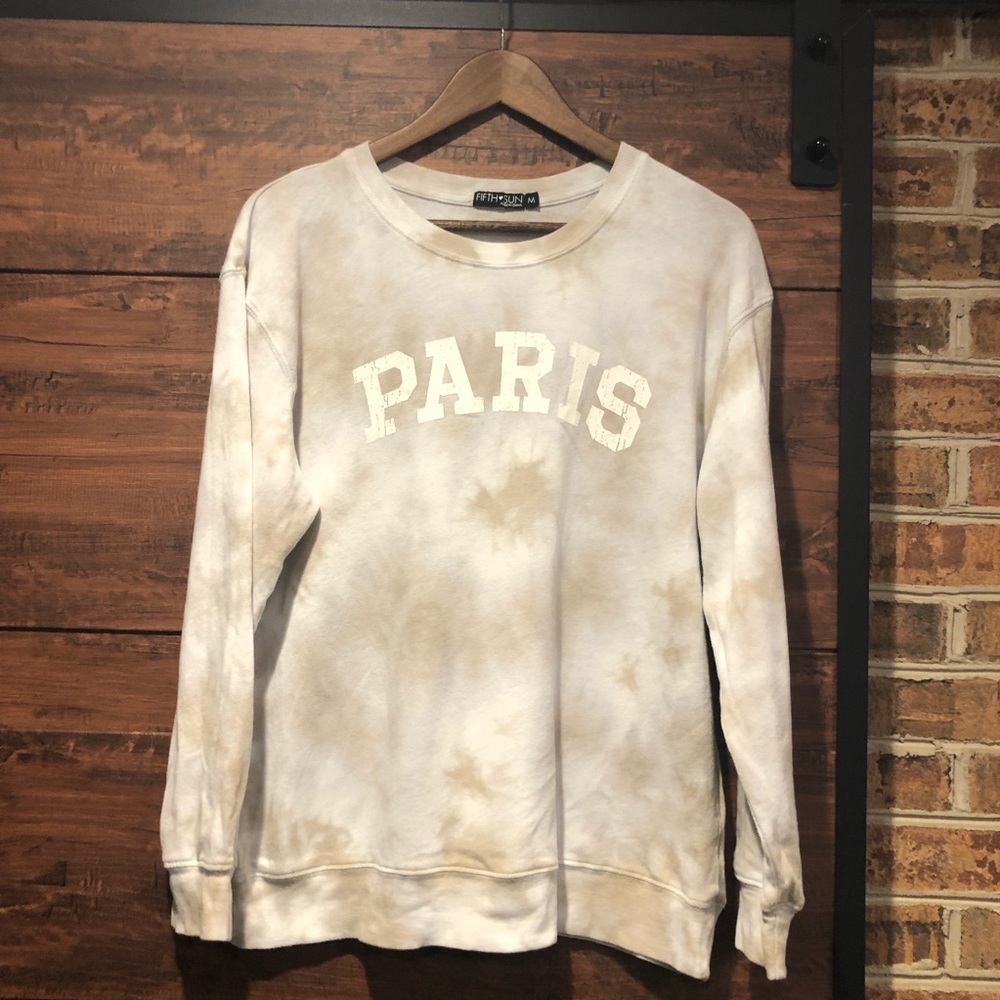 Fifth Sun Paris lightweight Tie Dye Sweatshirt, M